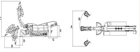 اللوادر المجنزرة مع المطرقة LWLX-100-45L